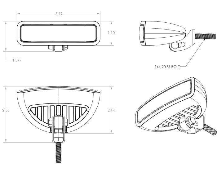 Lumitec Caprera3 Spreader Light - White Non-Dimming - White Housing [101713]